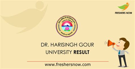 dr harisingh gour university sagar result|Result .
